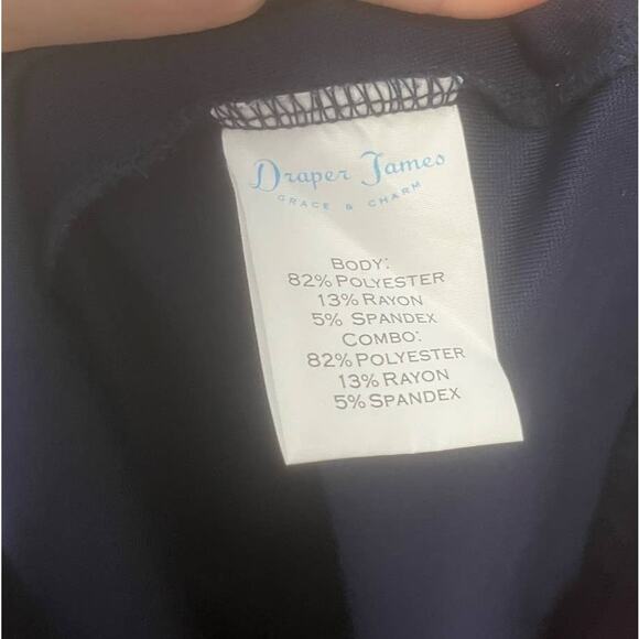 Draper James Navy Blue Short Sleeve Ponte Dress Small - Picture 4 of 5